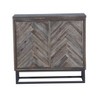 Alvara Court 2 Door Cabinet Brown - Treasure Trove Accents: Mid-Century Modern, Adjustable Shelves - 2 of 4