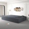 Full Size Modern Convertible Floor Sofa Bed, Foldable Bed with Foam-Filled Mattress, Teddy Fabric Bed with Pillows and Cushions-Baofuwish - 2 of 4