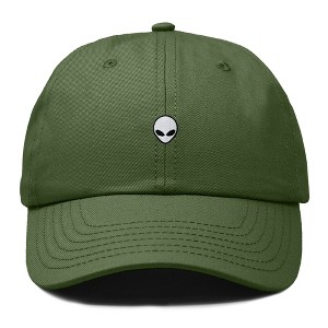 Dalix Lil Alien Embroidered Cotton Cap Outdoor Space Nature Dad Hat Mens - 1 of 4