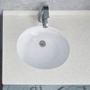 ChicFurnit Bathroom Sinks Vessel Sink Round Sink Vanity Sink Art Basin Undermount Bathroom Sink for Bathroom, White, 21.06"*17.52"*9.84" - 4 of 4