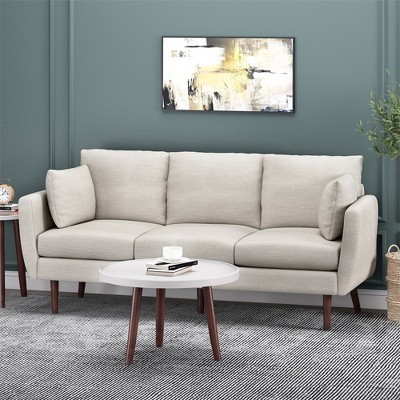 Upholstered Sofas, Small 3 Seater Couch, Mid-Century Modern Living Room Sofa, Easy Assembly, Comfy Sofa Couch