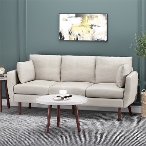 Upholstered Sofas, Small 3 Seater Couch, Mid-Century Modern Living Room Sofa, Easy Assembly, Comfy Sofa Couch - 1 of 4