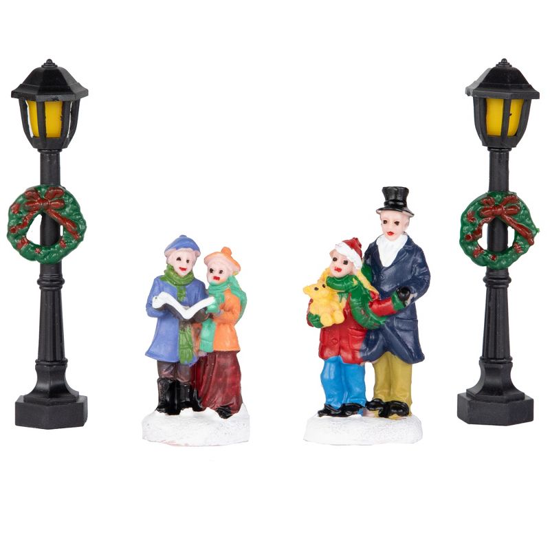 Northlight 10-Piece LED Lighted Buildings and Trees Christmas Village Display Set, 4 of 5