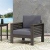 Sapphtopaz Patio Sofa with Shutter-Slat Design & Water-Resistant Cushions, Acacia Wood Outdoor Sofa, Outdoor Club Chair, Outdoor Sofa Chair - 2 of 4