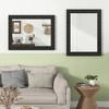 Tangkula 32" x 24"Wood Framed Wall Mirror w/Solid Wood Frame Vertical Horizontal Hanging - 3 of 4