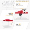 EAGLE PEAK Slant Leg Pop-up Canopy Tent Easy One Person Setup Instant Outdoor Beach Canopy Folding Portable Sports Shelter - 2 of 4