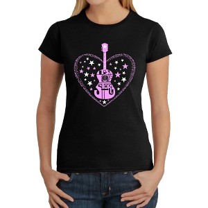LA Pop Art It's A Love Story - Women's Word Art T-Shirt - 1 of 4