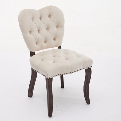 NicBex Dining Chair Set of 2 Modern Velvet Fabric Kitchen Chairs with Tufted Backrest for Dining Room