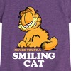 Girls' - Garfield - Never Trust Smiling Cat Fitted Short Sleeve Graphic T-Shirt - 2 of 4