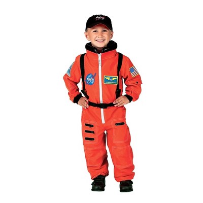 Jr Astronaut Suit (Orange) W/Cap Child Costume