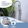 WOWOW 2-Handle Freestanding Tub Faucet with Hand Shower in Brushed Nickel - 2 of 4