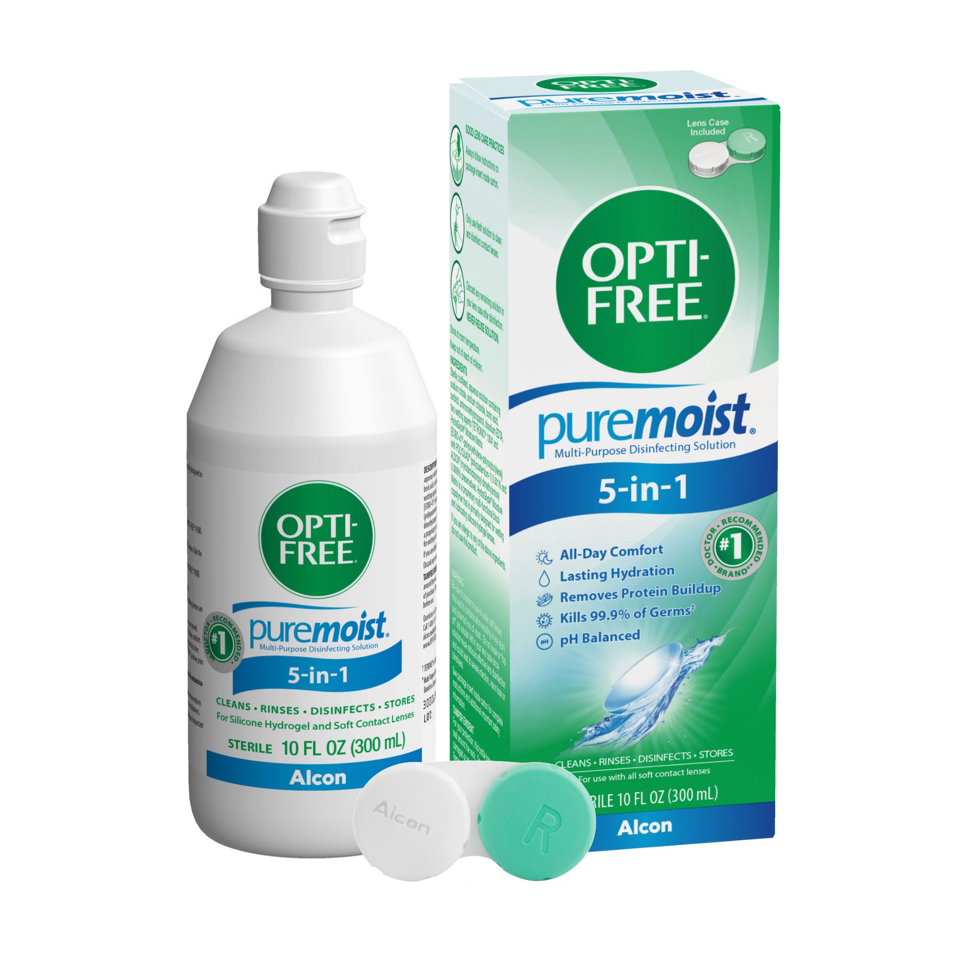 Opti-Free PureMoist with Hydraglyde Multi-Purpose Contact Lens Solution with case
