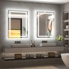 Keonjinn LED Bathroom Vanity Wall Mirror, 3 Color Temperatures Dimmable, Frontlit & Backlit, Double Lights Strips - 2 of 4
