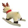 ORRD Plush Moose Rocking Horse for Toddlers, Ride-On Toy with Music, Safety Belt & Hand Puppets, Apricot - 3 of 4