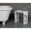 ALFI Designer White Matte Solid Surface Resin Bathroom / Shower Stool - 2 of 4