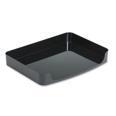 Officemate 2200 Series Side-Loading Desk Tray Plastic 8 1/2 x 11 Black 22202