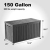 Chic Crate - CycloneDefend 150Gal - Miami-Dade Certified HDPE w/ TriGuard & UV50+ - Hurricane-Proof Pool/Patio Lockbox - 2 of 4