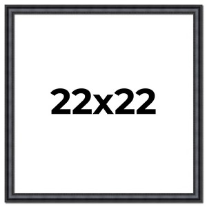 PosterPalooza | Square Linear Black Picture Frame - UV Acrylic, Foam Board Backing, Hanging Hardware - 1 of 4