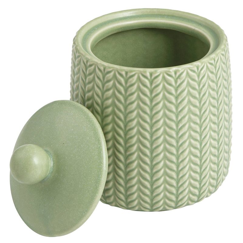 Dashi Cotton Ball Jar Sage Green - Allure Home Creations, 3 of 6