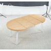 NicBex Minimalist Oval Extendable Dining Table with Black Metal Legs,Modern Kitchen Table Bar Table,Dining Room Furniture - 4 of 4