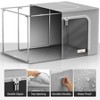 Sorbus 4 Pack Jumbo Foldable Storage Box - Metal Frame, Oxford Fabric with Clear Window & Handles - for Bedding Linen, Clothing & More (Grey) - 2 of 4