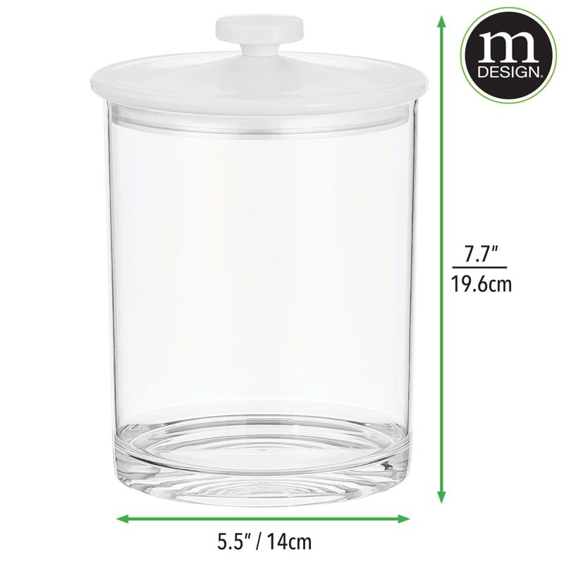 mDesign Acrylic Kitchen Apothecary Airtight Canister Jar, Set of 4, 5 of 10
