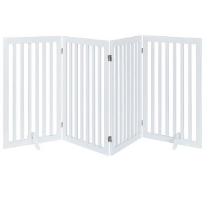 unipaws Classic Indoor Dog Gate Wooden Pet Safety Gate - 1 of 4