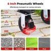 1400 lbs heavy duty steel cart, garden dump cart with 16" pneumatic tires, 180° swivel handles and removable sides for kitchen, patio - 4 of 4