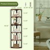 Kumasinova 67 Inch Book Shelf,Wall Corner Modern Tall Bookcase with 6-Tier Storage Shelves for Living Room,Bedroom,Office,Brown - 3 of 4
