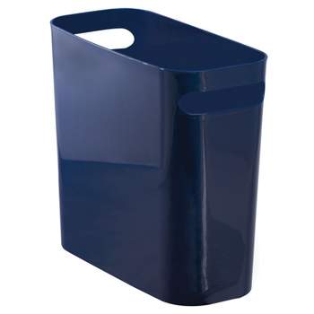 mDesign Plastic Small 1.5 Gal./5.7 Liter Trash Can - Built-In Handles