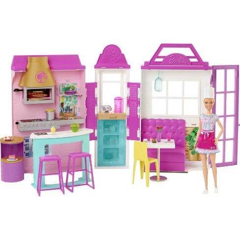 genetisch Mam handtekening Barbie Cook 'n Grill Restaurant Playset : Target