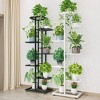 Orieon 8-Tier Metal Plant Stand, Vertical Indoor & Balcony Flower Rack, Space-Saving Steel Organizer, Dark Gray/Silver. - 2 of 4