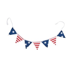 C&F Home 72" Patriotic American Flag Stars & Stripes Hanging Banner Garland - 1 of 4