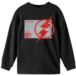 Flash Saving The Future And The Past Youth Black Long Sleeve Shirt - 1 of 1