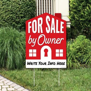 Big Dot of Happiness For Sale By Owner - Home Real Estate Welcome Yard Sign - 1 of 4