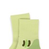 Anna-Kaci Women's 3 Pair Pack Sports Crew Socks with Color Block Toes Cushioned Soles and Ribbed Knit Design - 2 of 4