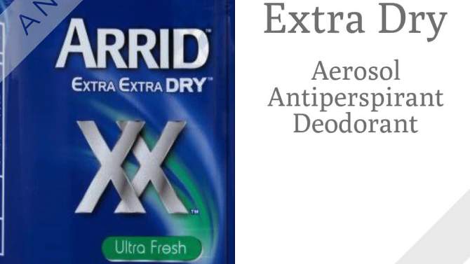 Arrid XX Extra Extra Dry Ultra Clear Aerosol Antiperspirant &#38; Deodorant - 6oz/2pk, 2 of 11, play video