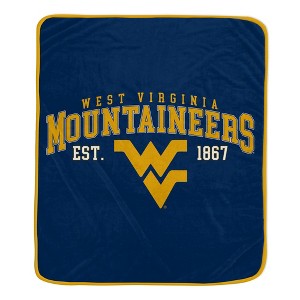 NCAA West Virginia Mountaineers Vintage Arch Block Flannel Fleece Blanket - 1 of 1