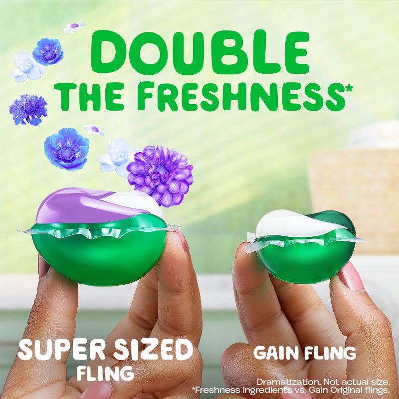 Gain Flings Dewdrop Dream HE Compatible Relax Laundry Detergent Soap Pacs, 4 of 12