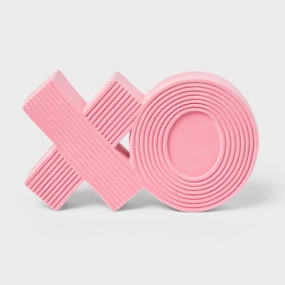 XO Flocked Valentine's Day Decor Pink - Spritz™