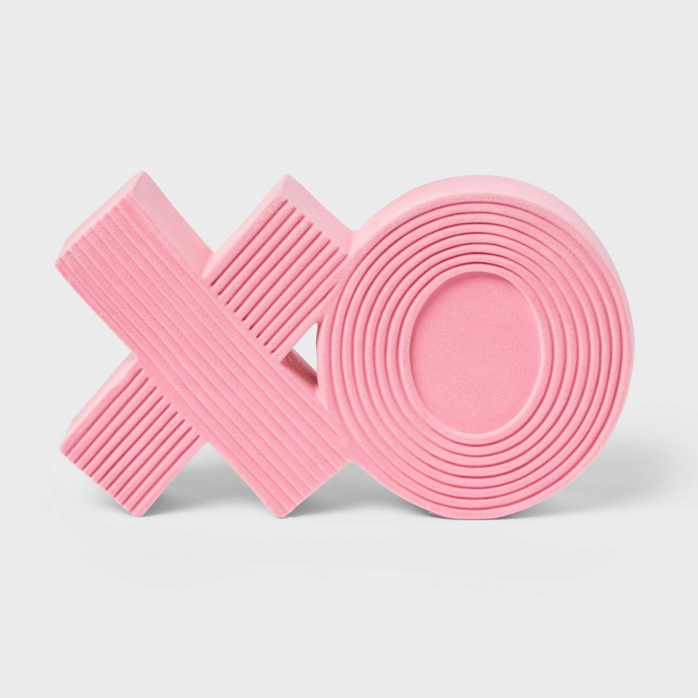 XO Flocked Valentine's Day Decor Pink - Spritz™