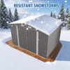ORRD 10x12FT Outdoor Storage Shed - Large Metal Garden Shed w/Double Doors & Windows, Waterproof for Backyard/Patio/Poolside（Grey） - 3 of 4