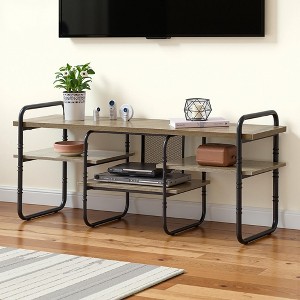 VECELO TV Stand, Entertainment Center, Media Console Table with Adjustable Storage Shelves - 1 of 4