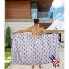 LA LEELA Men's 4th of July USA Patriotic Peace Sign Swimwear Summer Sarong Swim Trunk Pareo Beach Wrap One Size Regal - 2 of 4