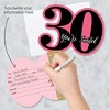 Big Dot of Happiness Chic 30th Birthday - Pink, Black and Gold - Shaped Fill-in Invites - Birthday Party Invitation Cards with Envelopes - Set of 12 - 2 of 4