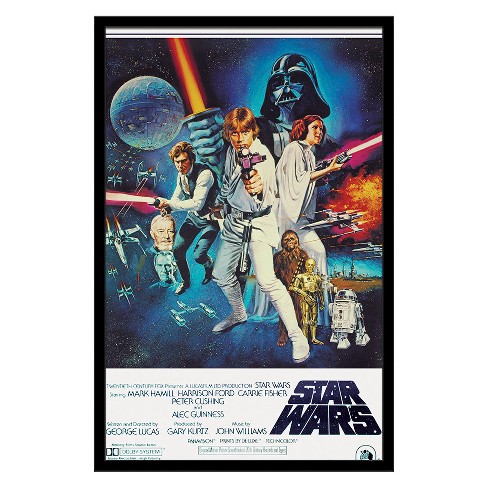 24x36 Star Wars - V One Sheet Framed Poster Trends International : Target