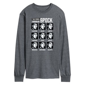 Men's - Star Trek - Spock Moods Long Sleeve Graphic T-Shirt - 1 of 4