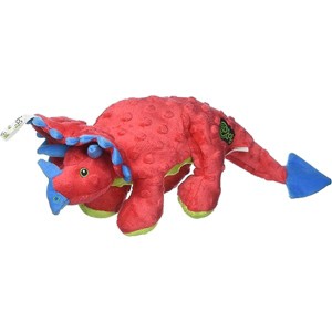 goDog Dinos Frills Squeaky Plush Dog Toy, Chew Guard Technology - Red, Large - 1 of 1