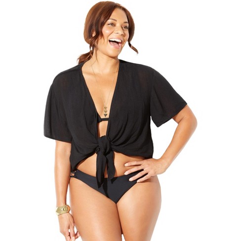 Plus size best sale crop top swimsuit