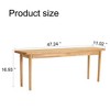Wood Benches Simple Solid Wood Sleeper Chairs Rattan Woven Shoe Stool For Restaurants Living Rooms Hallways - 4 of 4